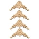 thumbnail image 1 of Moldura decorativa de madera, 4 piezas de madera tallada, moldura decorativa de esquina, madera decorativa, artesanías de madera, escultura de madera, moldura decorativa de roseta sin, 1 of 5