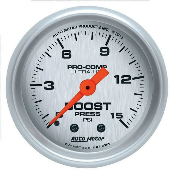 Autometer 2-1/16 U/L Boost Gauge 0-15psi
