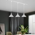 thumbnail image 5 of FSLiving J-Type Track Pendant Light Silver Metal Hanging Light Retro Vintage Design Light Fixture for Bedroom Bar Entryway Loft Aisle,Customizable (No Bulb,No Track) - 1 Pack, 5 of 6