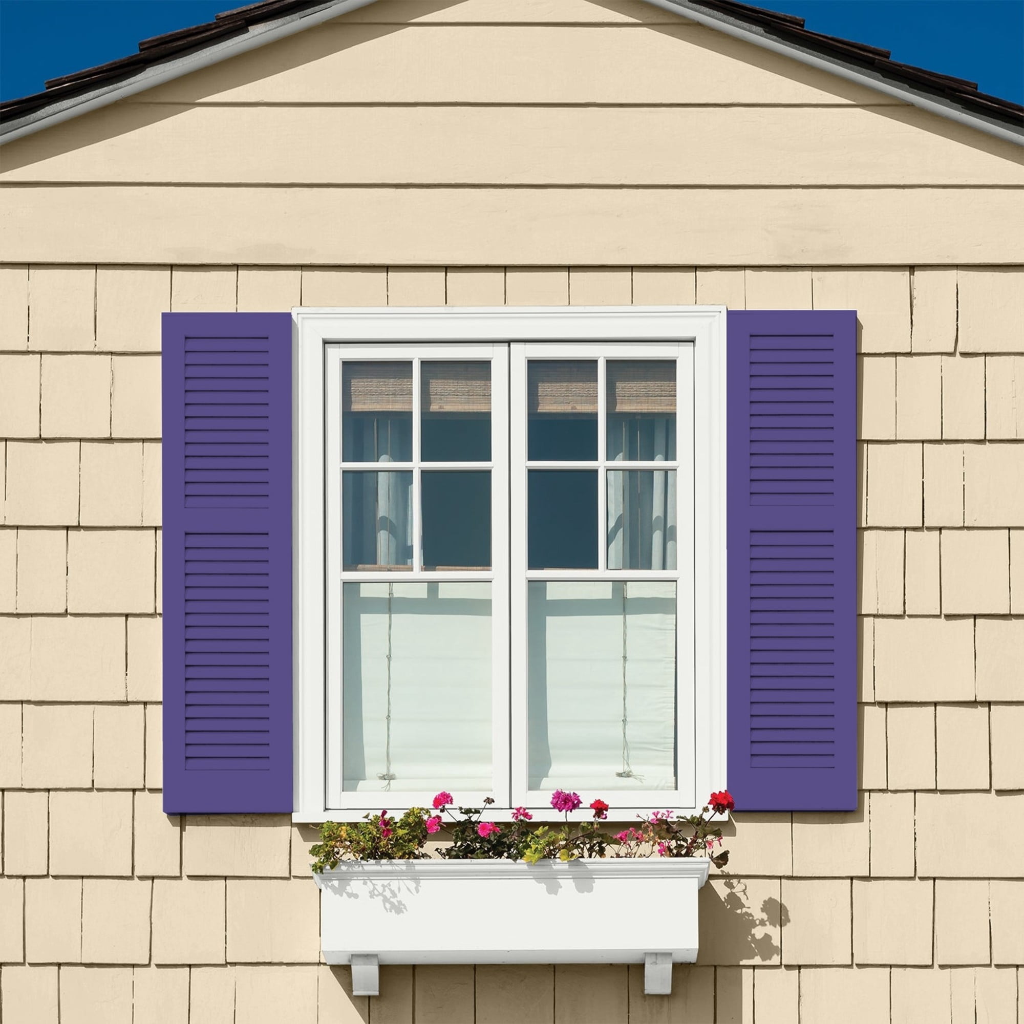 Glidden HEP Eggplant / Purple Satin Exterior Paint with Primer, 1 Quart