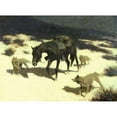 thumbnail image 3 of Remington, Frederic 14x11 Black Modern Framed Museum Art Print Titled - Last March, 3 of 5