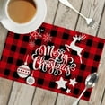 thumbnail image 2 of Binwennn Napperon de Noël en Lin, Tapis Isolant, Napperon de Table, Serviettes de Fête, Tapis de Dîner de Vacances, Ensemble de Petite Table Rigide Transparente, Ensemble de Salle à Manger Intérieure, Table et 4 Chaises, Tapis de Table Ronds, 2 of 4