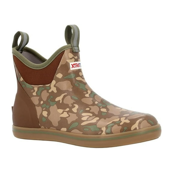 XTRATUF Adult Male 6" Ankle Deck Boots, Color: Duck Camo, Size: 14 (XMABDCSI-140)