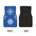 thumbnail image 2 of Pofeuu Compass Print Car Foot Mat Set of 4 Pieces - All-Weather Full Set Floor Mats for Cars Trucks SUVs, 2 of 7