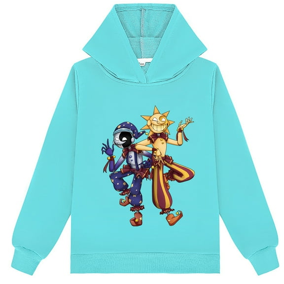 Boys Girls Sundrop and Moondrop Cotton Casual Printing Hoodies Loose Sweatshirts Graphic Spring Autumn Clothings