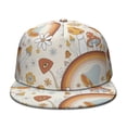 thumbnail image 2 of Whimsical Mushroom Baseball Cap - Flat Brim Snapback Hat for Men & Women - Fairy Tale Mushroom Design Urban Hat, 2 of 5