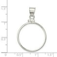 thumbnail image 3 of Sterling Silver 24.1 x 1.7mm $0.25 Diamond Cut Coin Bezel Pendant, 3 of 3