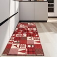 thumbnail image 4 of Red Christmas Patchwork Pattern Kitchen Rug Mat,Kitchen Runner Rugs Non Skid Washable,Decorative Kitchen Floor Mats for Kitchen,Sink,Laundry,17"X47", 4 of 5