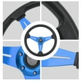 thumbnail image 4 of Universal 14in Car Racing PU Leather Steering Wheel for 6 Hole Hub Adapter, 4 of 7