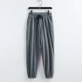 thumbnail image 2 of JUUYY Mens Athletic Jogger Pants Loose Fit Solid Color Sports Trousers Drawstring Elastic Waist Cuffed Ankle Pocket Casual Sweatpants Gray M, 2 of 6