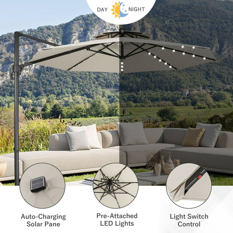 east end patio umbrella 93307 Treasure Garden 7.5 Foot Octagon Aluminum Push Button Tilt Market Umbrella