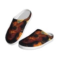 thumbnail image 2 of Fotbe Starry Night Cat Guitarist Pattern Women's Fuzzy Curly Fur Memory Foam Loafer Slippers Indoor Outdoor Slippers Winter Home Shoes-37/38, 2 of 7