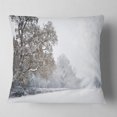 thumbnail image 2 of Designart Christmas Winter Snow - Landscape Photography Throw Pillow - 16x16, 2 of 5