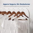 thumbnail image 3 of Ganchos de Madera Premium Serenelife, Ahorradores de Espacio, Resistentes, con Gancho Metálico Giratorio de 360°, para Abrigos, Pantalones y Vestidos, Vintage, Pack 50, 3 of 7