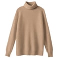 thumbnail image 3 of Chandail pour Femmes Col Roulé Chandails pour Femmes 2025 Surdimensionné Automne Manches Longues Doux Décontracté Chandail Tops, Chandail pour Femmes TTTG, 3 of 3