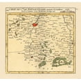 thumbnail image 2 of Robert 21x20 Black Ornate Wood Framed with Double Matting Museum Art Print Titled - Cambrai Environs France - Robert 1748, 2 of 4
