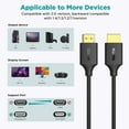 thumbnail image 3 of 4K HDMI Cable,QGeeM High Speed 18Gbps HDMI 2.0 Cable,Ethernet HDMI Cord 32AWG, Supports 4K 60Hz HDR,Video 4K 2160p 1080p 3D HDCP 2.2 ARC-Compatible with UHD TV, Blu-ray, Projector (15ft), 3 of 7