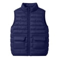 thumbnail image 4 of Kids Sleeveless Puffer Vest Zip Up Quilted Jacket with Flap Pockets Size 10-12, 4 of 9