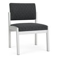 thumbnail image 1 of Lenox Steel Reception Waiting Armless Guest Chair / Silver Steel / Dark Gray, 1 of 5