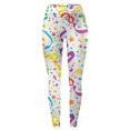 thumbnail image 4 of Arlun Carnival Leggings for Women High Waist Tummy Control Yoga Pants 2026 Fashion Mardi Gras Printed Lifting Sports Workout Running Casual Leggings 1-White XL, 4 of 4