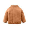 thumbnail image 4 of Mifsaly Boys Girls Fuzzy Fleece Jacket Full Zip Stand Collar Warm Winter Coat Kids Fall Winter Thermal Sherpa Outerwear with Pockets for School Outdoor, 4 of 9