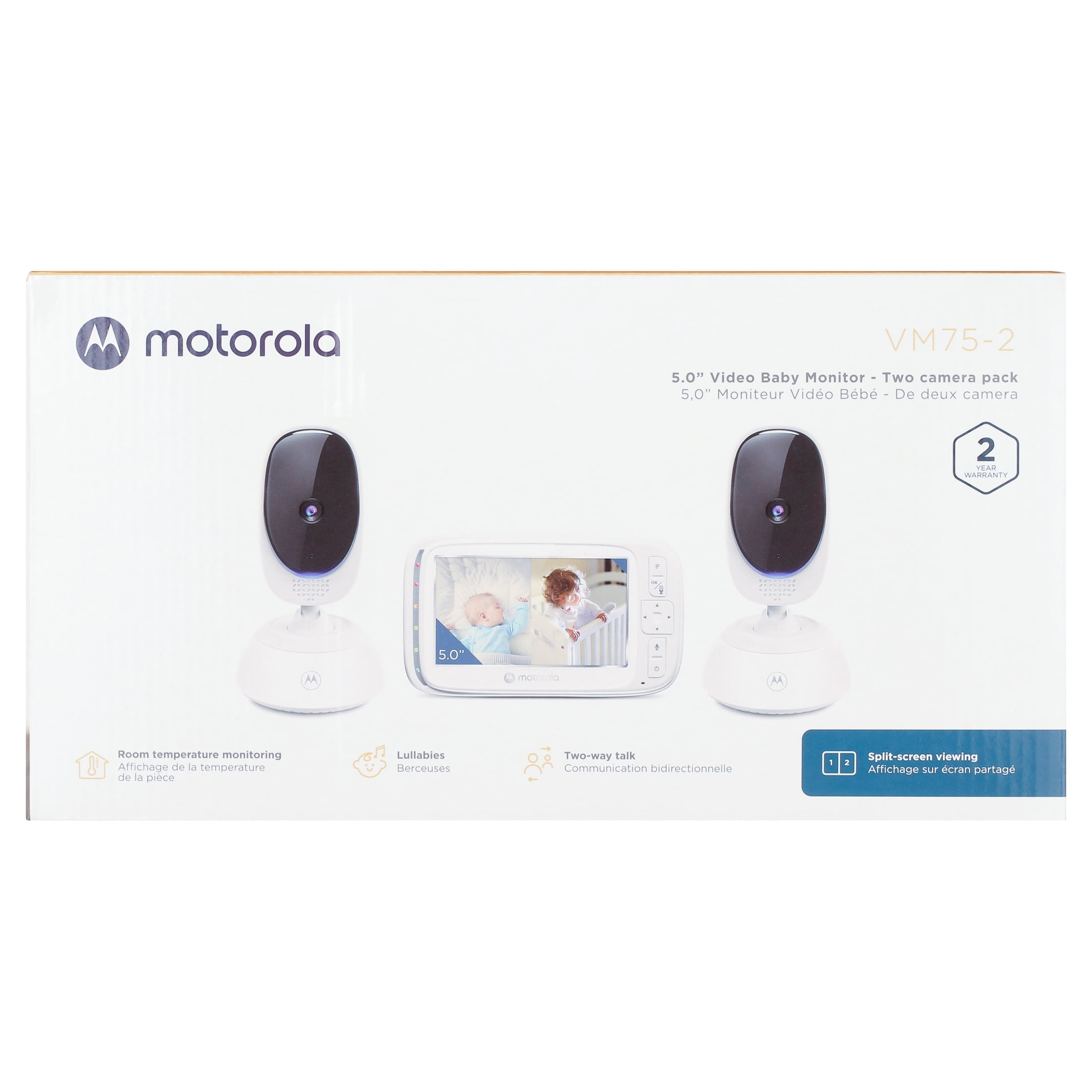 Motorola VM75 Video Baby Monitor with Intercom Audio, Remote Pan