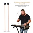 thumbnail image 3 of Cergrey 1 Pair Keyboard Marimba Mallets Smooth Wooden Handle Rubber Mallets Instrument Accessory, Marimba Accessory, Percussion Mallets Set, 3 of 8