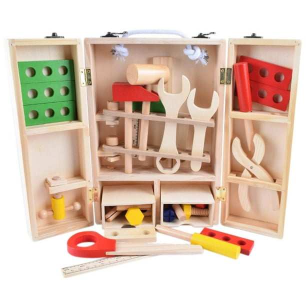Tool , Repair Wooden Storage Box Learning Building Toy Educational