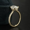 thumbnail image 3 of solitaire jewels 2.5CT Oval Moissanite Hidden Halo Engagement Ring For Women, 14K Yellow Gold, 3 of 6