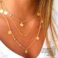 thumbnail image 2 of Electronicheart Femmes Collier Simple Conception Alliage d'Aluminium Fille Plusieurs Couches Pendentif Partie Cou Bijoux, 2 of 7
