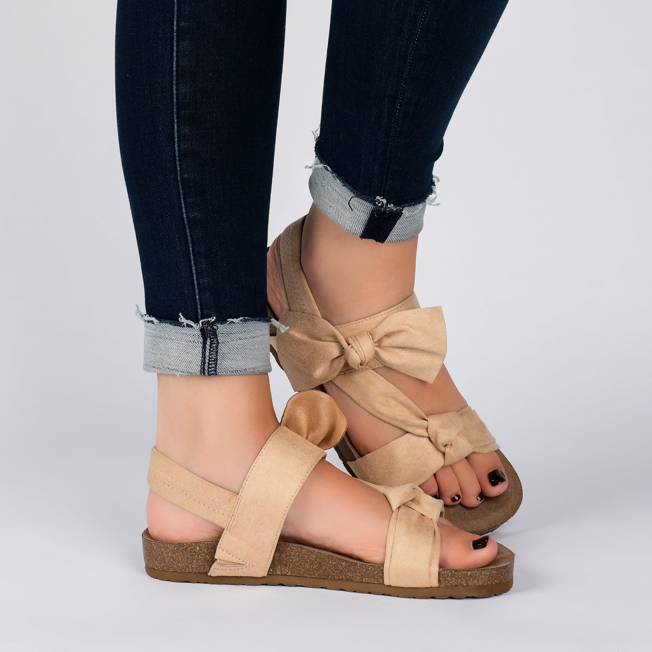 Journee Womens Xanndra Multi Strap Flat Sport Sandals
