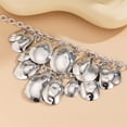 thumbnail image 5 of Irregular Waterdrop Chunky Necklace for Women Geometry Teardrop Pendant Necklace Vintage Choker Necklaces Exaggerate Droplet Chain Collar Adjustable Link Chain, 5 of 6