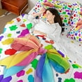 thumbnail image 4 of Homewish Colorful Ribbon Bow 7-Piece Twin Bedding Sets for Children Teens Girls,Abstract Leopard Print Bedding Comforter Set,Dreamy Princess Breathable Sheet Sets,Breathable Home Decor,Reversible, 4 of 8