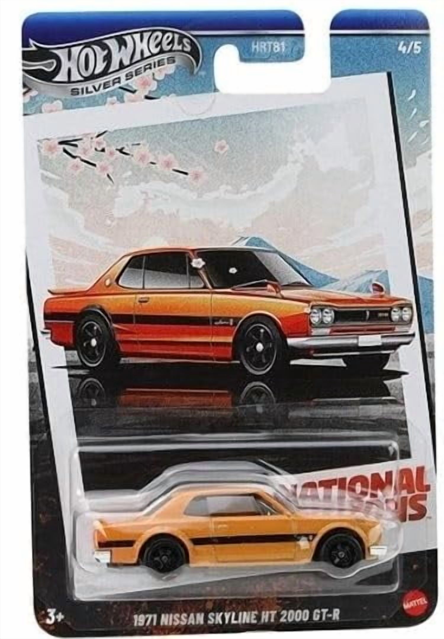 Hot Wheels National Icons Collection, Premium Die-Cast Cars, Silver Series, 4-Pack