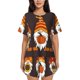 thumbnail image 1 of Balery Fall Gnomes Conjunto de Pijama para Mujer con Estampado, Dos Piezas de Manga Corta y Shorts, Ropa de Dormir Suave con Cuello Redondo y Bolsillos-4X-Large, 1 of 6