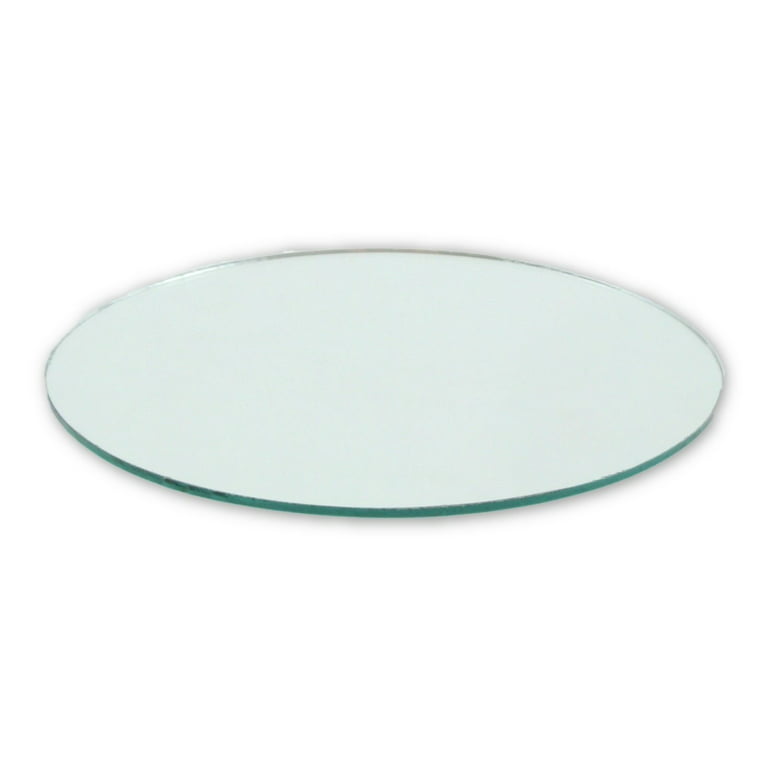 Small Circle Mirror Tiles White Mini Flat Round Glass - Temu