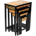 thumbnail image 2 of Oriental Furniture Gold Lacquer Nesting Tables - Cranes, 2 of 6