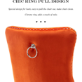 thumbnail image 6 of Paproos Dining Chairs Set of 2, Upholstered High-End Tufted Dining Room Chair with Back Ring and Nailhead Trim, Modern Velvet Kitchen Chairs with Solid Wood Legs for Kitchen, Home,Orange, 6 of 13