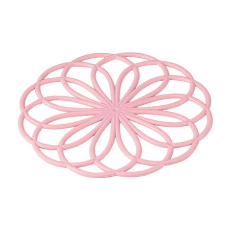 

HAPPY TIME Hollow Insulation Pad Anti Scalding Pad Household Anti Slip Kitchen Pot Pad Bowl Pad Dinner Plate Pad Tableware Cup Pad BBQ Mat & Fire Mat Pink