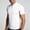White, variant on Men's Quarter Zip Pullover Men Running Shirt Slim Fit Short Sleeve Moisture Wicking Quick Dry Athletic Workout Shirts Size 3XL White