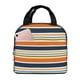 thumbnail image 1 of Easygdp Colorful Pastel Stripes Bolsa Térmica Premium - Tela Oxford Impermeable, Gran Capacidad, Bolsillo Frontal, Unisex para Trabajo, Escuela, Actividades al Aire Libre y Picnics, 1 of 8