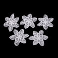thumbnail image 2 of 5 Piezas de Apliques de Parches de Flores Bordados Blancos para La Decoración de de de Ropa perfecl Bordado parche de encaje aplique, 2 of 7