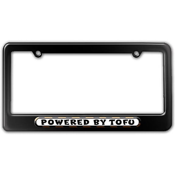 Powered By Tofu License Plate Frame