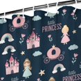 thumbnail image 3 of Dark Blue Little Princess Pattern Shower Curtain 36"x72" ,Bathroom Decorative Shower Curtains Set with 12 Hooks,Modern Waterproof Washable Shower Curtain, 3 of 6