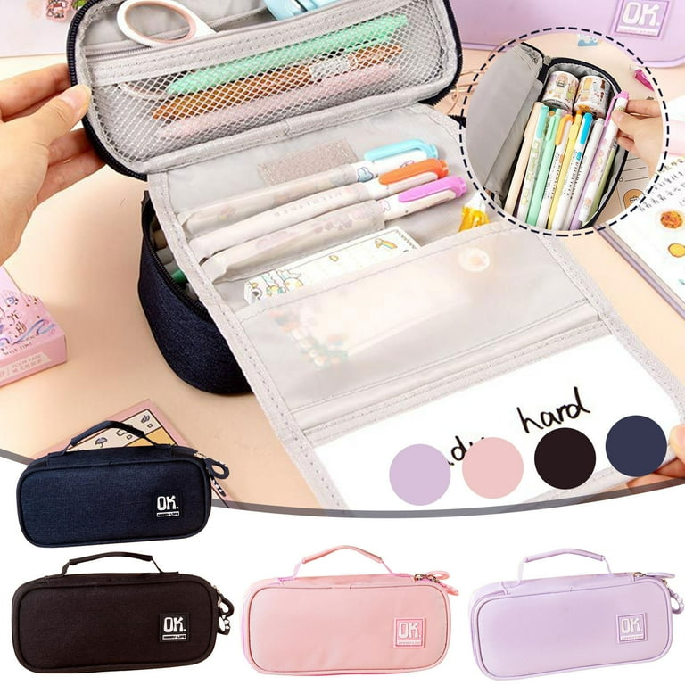  Rough Enough Small Slim Pencil Case Pouch Bag for Kids Girls  Boys Adults with Thin Long Impact Resistant Black Cordura : Arts, Crafts &  Sewing