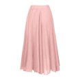thumbnail image 6 of QHFBli Women's Girls Elastic Waist Long Flowy Bohemian Cotton Casual Maxi Skirt for Summer Beach Holiday, 6 of 8