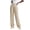 Beige, variant on Women's High Waist Wide Leg Dress Pants, Pleated Straight Leg Work Trousers, Elegant Linen Pants Women Beige S