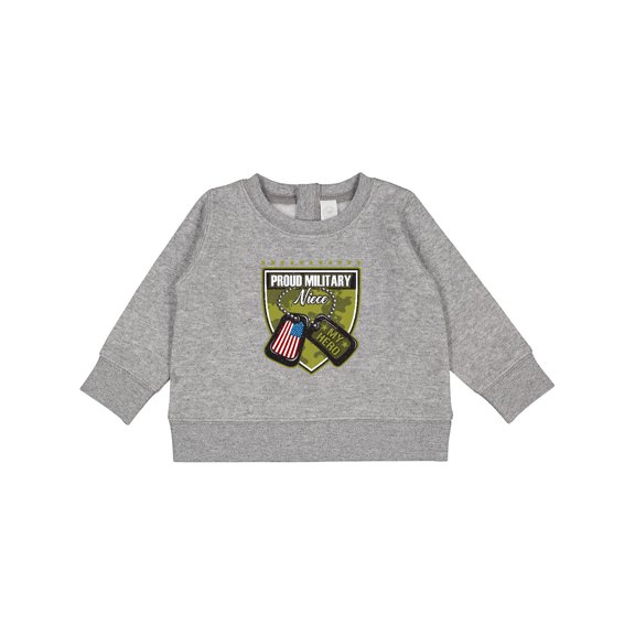 Inktastic Proud Military Niece Baby Sweatshirt