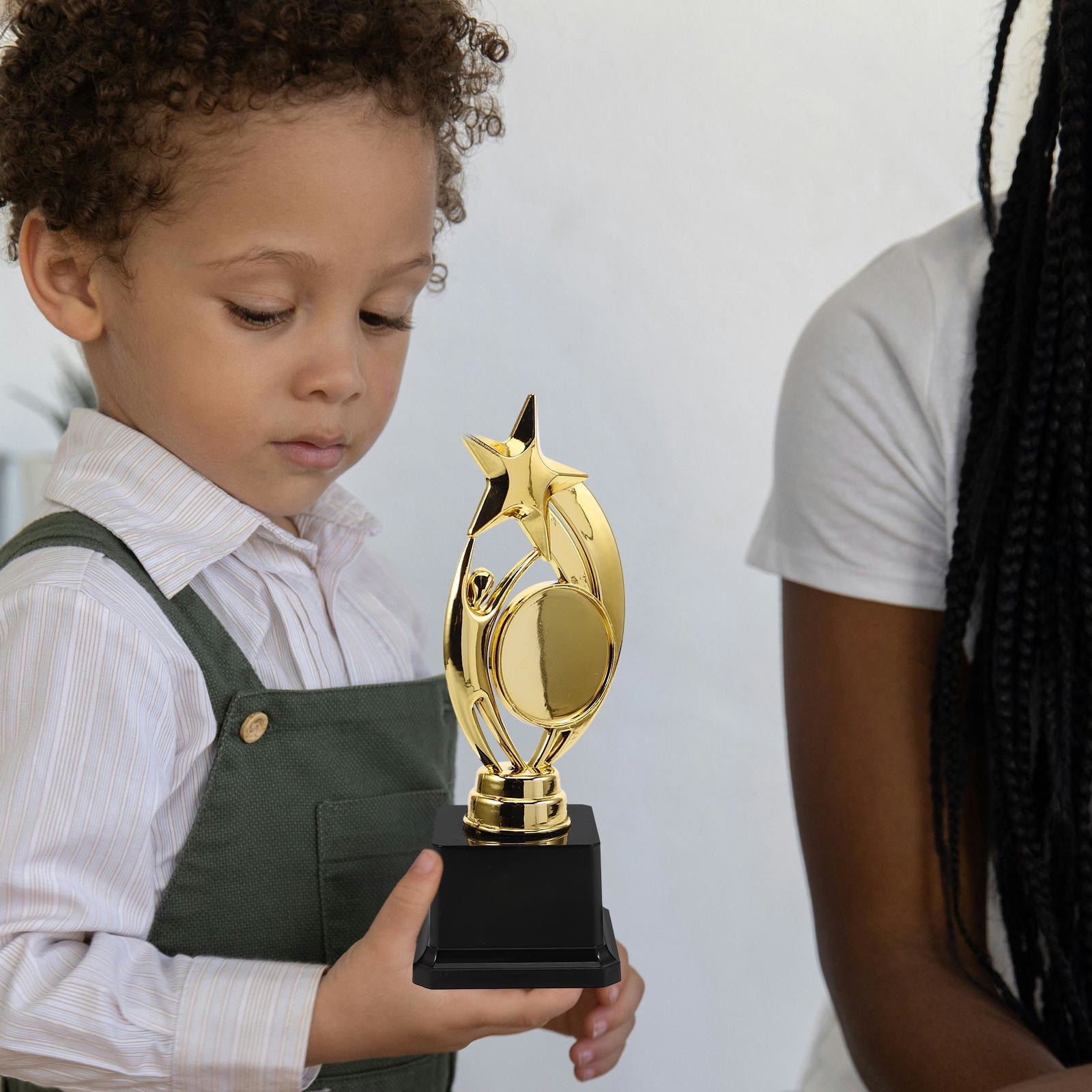 WORGEOUS 3pcs Plastic Award Trophy Golden Plastic Trophy Cup Sports Winner Trophy Model for Kids Adults Tournaments Competition Reward