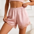 thumbnail image 2 of KHONTS Women's Loose Half Slip Shorts Loose Fit Lace Trim Pettipants Culotte Slip Bloomers Split Underwear Shorts Z03-Light Pink M, 2 of 6